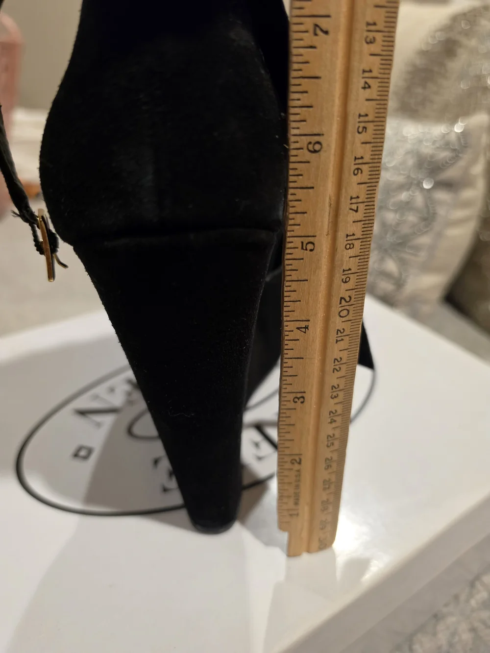Steve Madden Black Suede Wedge Pumps
